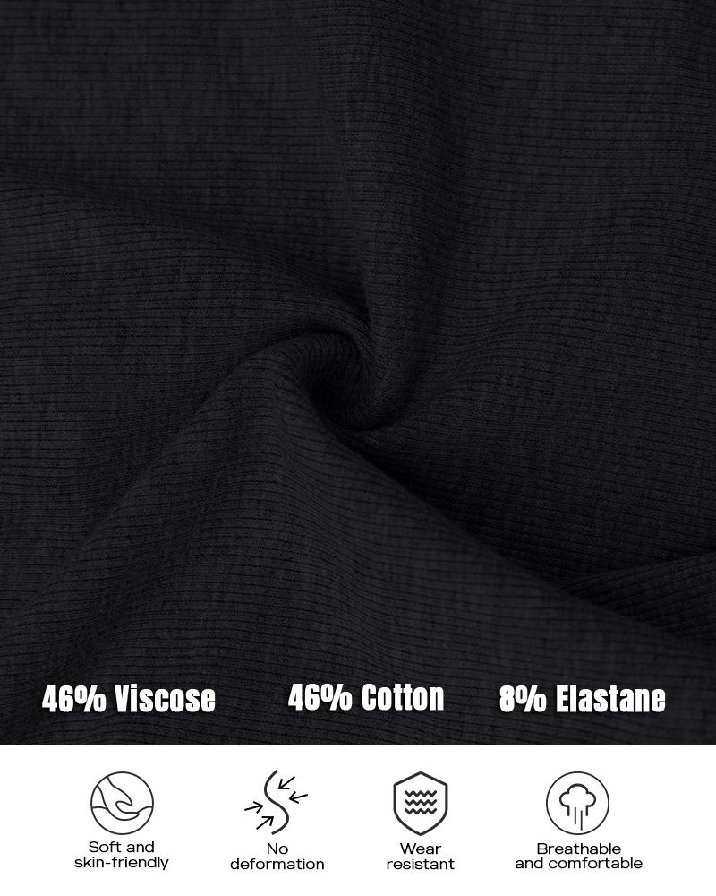 Notch Neck Built in Bra Ruched Waist Rib knit Top