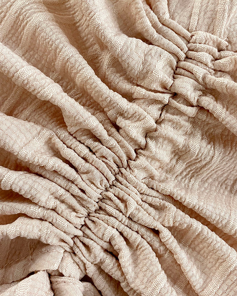 V Neck Turn down Neck Sleeveless Drawstring Hollow out Mini Dress Vacation Cover Up