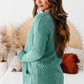 Canton  Solid Textured Open Front Cardigan with Pocket