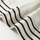 White Stripe Colorblock Sleeve Exposed Seam Fake-2-Piece Sweatshirt