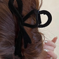 Black Bow Knot Velvet Large Hair Clip