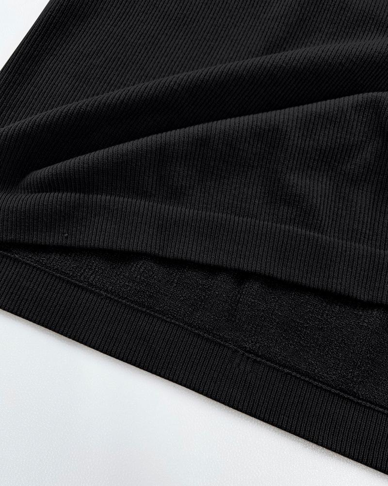 Built in Bra Crewneck Tank Top Terry Towelling Lined Sleeveless Slim Fit Layering Shirt Tops