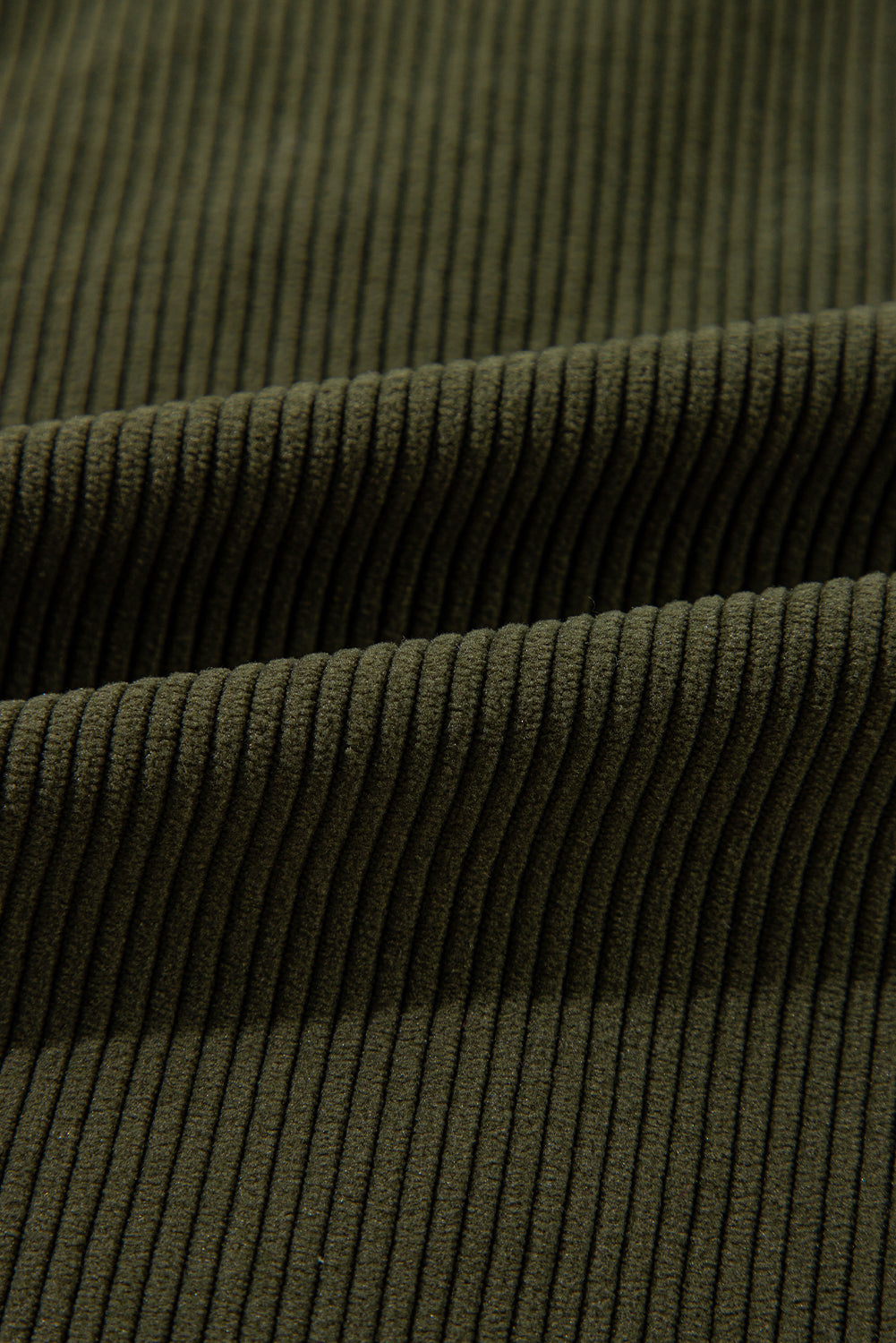 Mist Green Corduroy Fleece Patchwork Buttoned Bomber Jacket