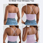 Spaghetti Strap Built in Bra Slim Fit Tank Top Sexy Back Criss Cross Workout Camisole Tops