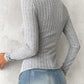 V Neck Overlap Asymmetrical Long Sleeve Top