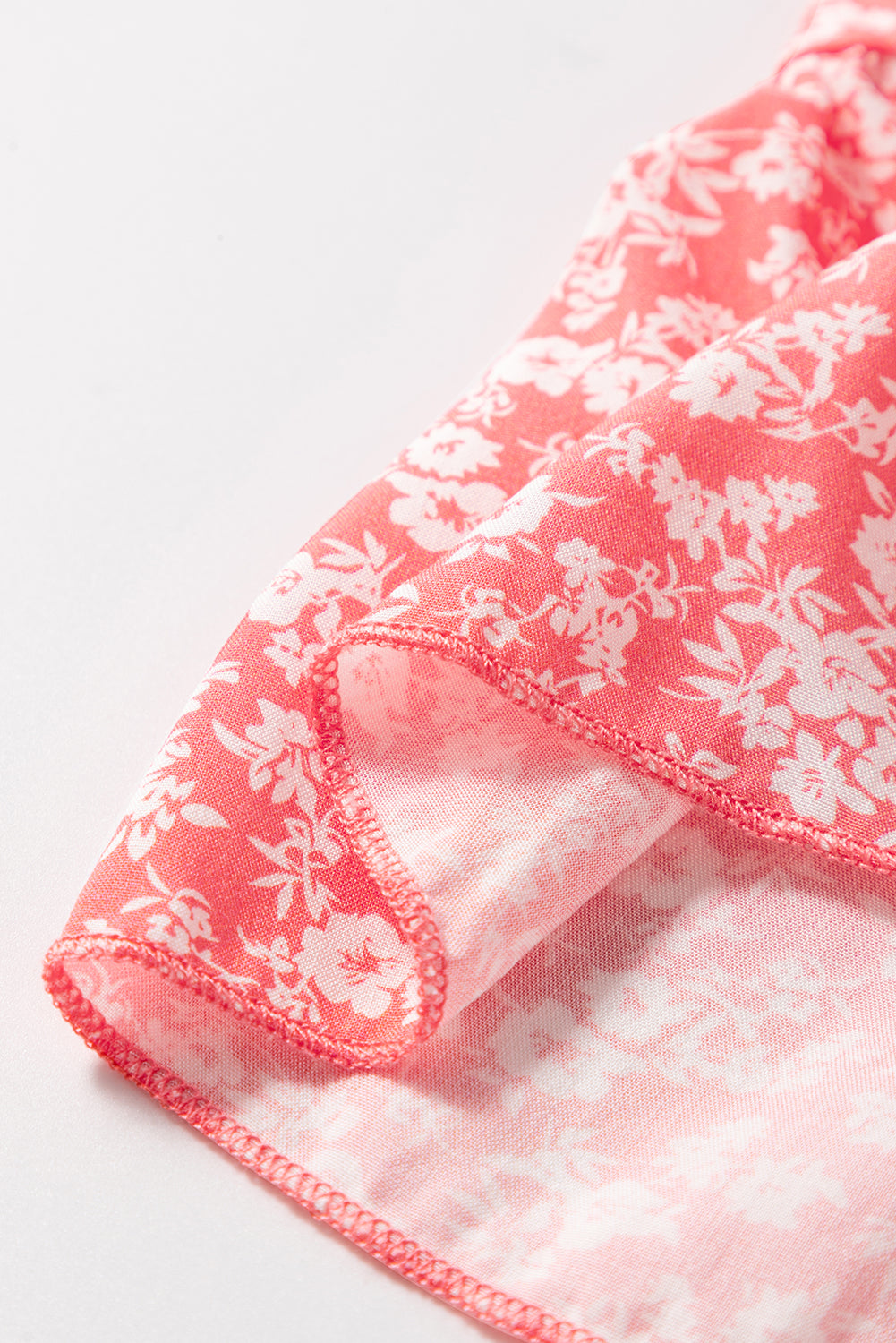 Red Floral Adjustable Straps Babydoll Tank Top