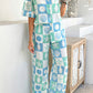 Sky Blue Shell Print Half Sleeve Shirt and Pants Set