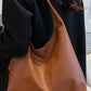 Coffee Adjustable Strap One Shoulder Leather Bag