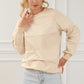 Oatmeal Contrast 2-tone Patchwork Raglan Sleeve Sweatshirt