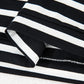 Black White Striped Short Sleeve Top and Shorts Set