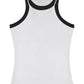Contrast Binding Tank Tops Summer Sleeveless Basic Cami Top Shirt Slim Knit Ribbed Racerback Blouses