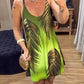 Tribal Print Plunge V Neck Spaghetti Strap Dress Casual Slim Fit Mini Dress