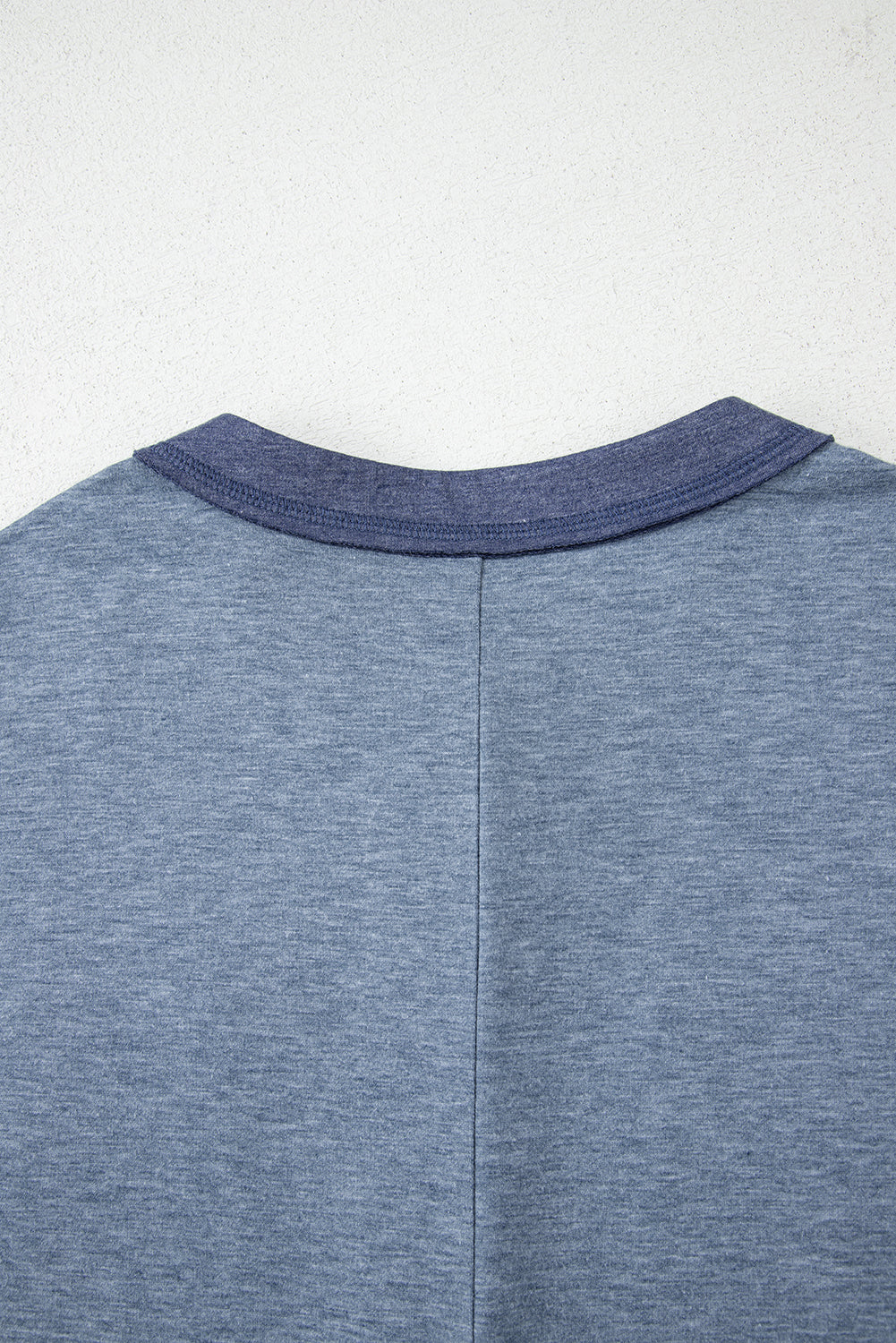 Beau Blue Half Placket Chest Pockets Short Sleeve Wide Leg Jumpsuit