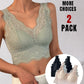 2 Pack Lace Scallop Trim V Neck Crop Tank Top