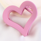 Light Pink Cutout Heart Shape Frosted Small Hair Clip