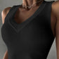 V Neck Sleeveless Bodysuit Sexy Slim Fit Ribbed Tank Body Suits