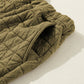 Sage Green Solid Quilted Pullover and Pants Outfit