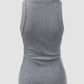 O Neck Sleeveless Basic Slim Fit Skinny Tank Casual Top(Without Pads)