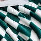 Dark Green Checkerboard Printed Soft Throw Blanket 120*200cm