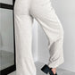 Light Grey Cross-Waist Wide Leg Lounge Pants