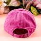 Rose Red Bow Knot Patchwork Washed Adjustable Baseball Cap