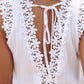 Contrast Lace Tied Detail Top