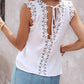 Contrast Lace Tied Detail Top