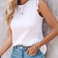 Contrast Lace Tied Detail Top