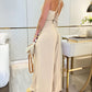 2 Piece O Neck Sleeveless Crisscross Crop Top High Waist Wide Leg Pants Outfits Set