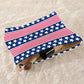 Ivy American Flag Print Zipper Large Cosmetic Bag