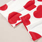 Red Ruffled Tank Top And Heart Print Pants Lounge Set