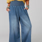 Ashleigh Blue Smocked Waist Wide Leg Jeans