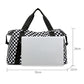 Black Checkered Print Large Capacity Tote Bag