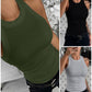 3 Pack O Neck Knit Thick Strap Racerback Tank Tops
