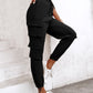 Pocket Design Cuffed Cargo Pants
