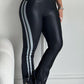 Striped High Waist Skinny Tummy Control Flared Pants Sporty Pants