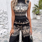 Tribal Print Sleeveless Wide Leg Jumpsuit