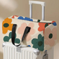 White Flower Print Quilted Large Duffel Bag