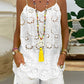 Eyelet Embroidery Tassel Top & Shorts Set