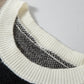 Black Plaid Patchwork Long Sleeve Knitted Sweater