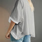 V Neck Batwing Sleeve Casual T Shirt