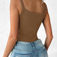 U Neck Sleeveless Ribbed Bodysuit