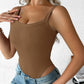 U Neck Sleeveless Ribbed Bodysuit