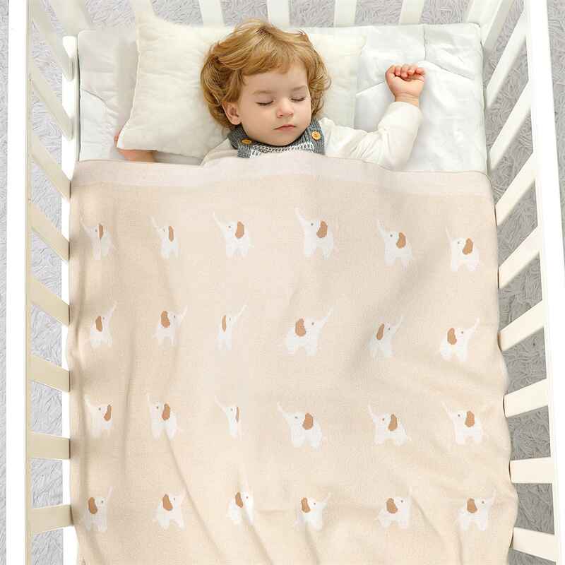     Apricot-Knitted-Baby-Blankets-Crib-Crochet-Blanket-Toddler-Security-Blanket-A068-Scenes-3