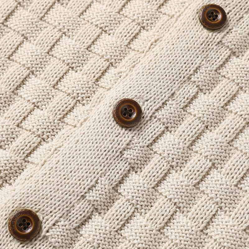     Apricot-Mens-Waffle-Casual-Textured-Pattern-Lapel-Cardigan-Sweater-for-Spring-and-Autumn-G103-Detail-1