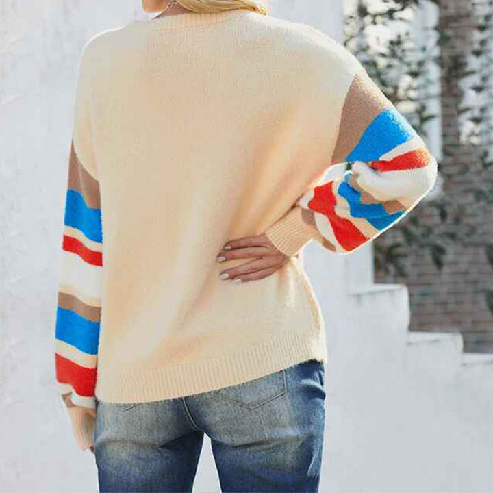 Apricot-Oversized-Sweater-for-Women-Lightweight-Color-Block-Pullover-Sweaters-Long-Sleeve-Solid-Color-Casual-Tops-K152-Back