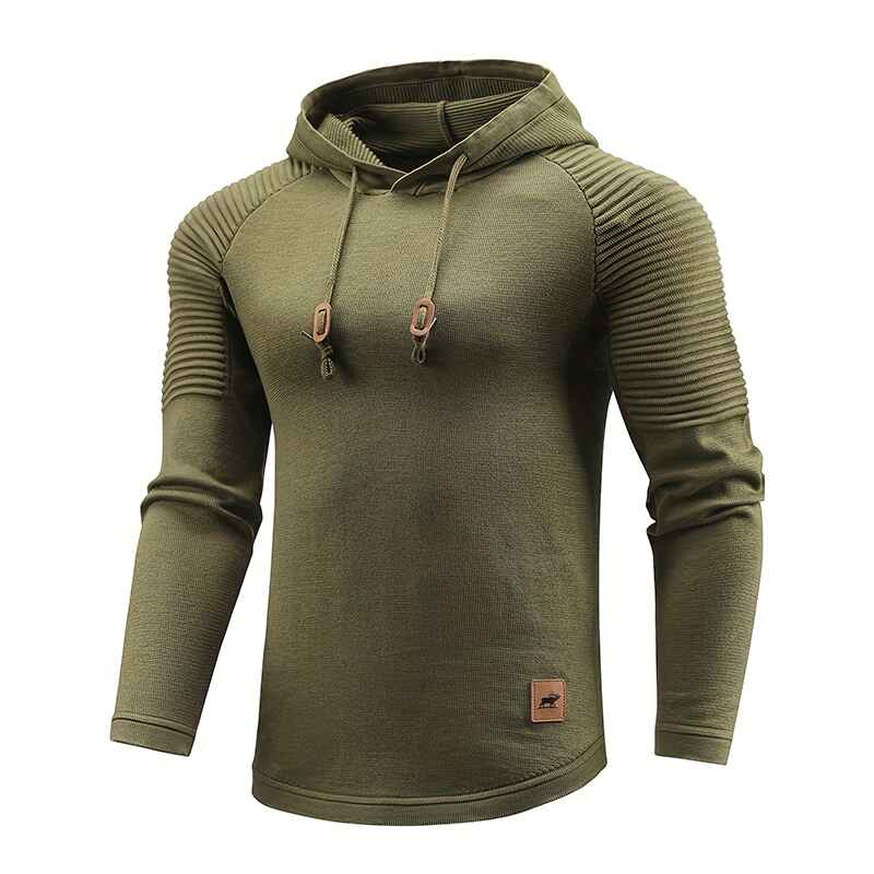 Army-Green-Mens-Autumn-And-Winter-Stylish-Fitness-Sports-Long-Sleeve-Hoodie-G094-Side