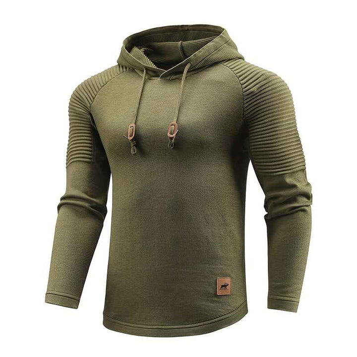 Army-Green-Mens-Autumn-And-Winter-Stylish-Fitness-Sports-Long-Sleeve-Hoodie-G094-Side