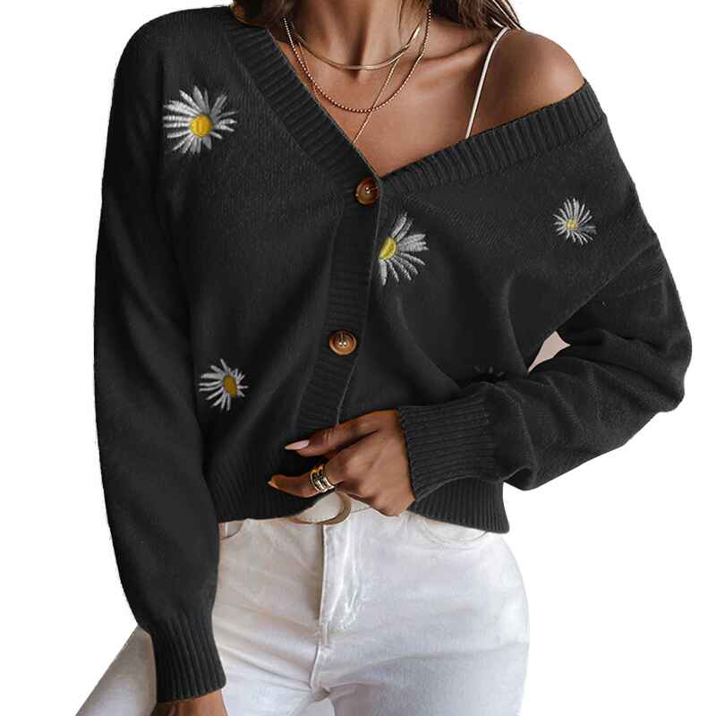 Back-Womens-Long-Sleeve-V-Neck-Button-Up-Chrysanthemum-Embroidered-Cropped-Cardigan-Sweater-Coat-K629