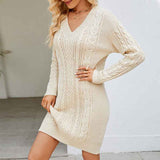 Beige-Women-Sweater-Dress-V-Neck-Long-Sleeve-Oversized-Knitted-Winter-Dresses-K574-Side-1